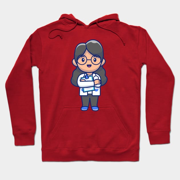 Cute girl doctor cartoon Hoodie by Catalyst Labs